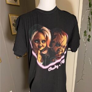Chucky Horror Black Graphic T-Shirt‎